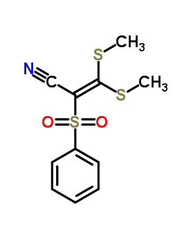 2-Phenylsulfonyl-3,3-bis(methylsulfanyl)acrylonitrileStructure,58092-40-3Structure 2-Phenylsulfonyl-3,3-bis(methylsulfanyl)acrylonitrile Structure,58092-40-3Structure