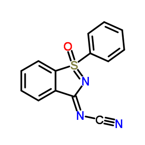 1-氧化物-1-苯基-3H-1,2-苯異噻唑-3-基氨腈結(jié)構(gòu)式_58098-99-0結(jié)構(gòu)式