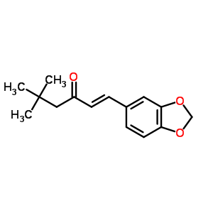 5,5-Dimethyl-1-(1,3-benzodioxol-5-yl)-1-hexen-3-oneStructure,58344-54-0Structure 5,5-Dimethyl-1-(1,3-benzodioxol-5-yl)-1-hexen-3-one Structure,58344-54-0Structure