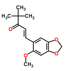 1-(4,5-Methylenedioxy-2-methoxyphenyl)-4,4-dimethyl-1-penten-3-oneStructure,58344-83-5Structure 1-(4,5-Methylenedioxy-2-methoxyphenyl)-4,4-dimethyl-1-penten-3-one Structure,58344-83-5Structure