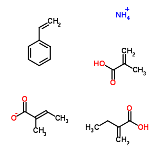 2-Methyl-2-propenoic acid polymer with ethenylbenzene, ethyl 2-propenoate and methyl 2-methyl-2-propenoate ammonium saltStructure,58441-58-0Structure 2-Methyl-2-propenoic acid polymer with ethenylbenzene, ethyl 2-propenoate and methyl 2-methyl-2-propenoate ammonium salt Structure,58441-58-0Structure