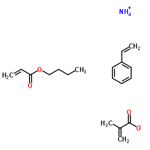 2-Methyl-2-propenoic acid polymer with butyl 2-propenoate and ethenylbenzene ammonium saltStructure,58479-10-0Structure 2-Methyl-2-propenoic acid polymer with butyl 2-propenoate and ethenylbenzene ammonium salt Structure,58479-10-0Structure