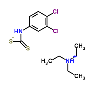 Triethylammonium n-(3,4-dichlorophenyl)dithiocarbamate)Structure,58655-32-6Structure Triethylammonium n-(3,4-dichlorophenyl)dithiocarbamate) Structure,58655-32-6Structure