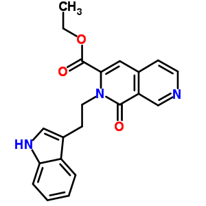 2-[2-(1H-吲哚-3-基)乙基]-1-氧代-2,7-萘啶-3-羧酸乙酯結(jié)構(gòu)式_58752-34-4結(jié)構(gòu)式