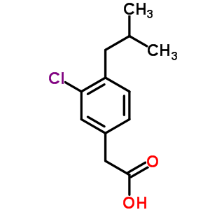 3-Chloro-4-isobutylphenylacetic acidStructure,58880-42-5Structure 3-Chloro-4-isobutylphenylacetic acid Structure,58880-42-5Structure