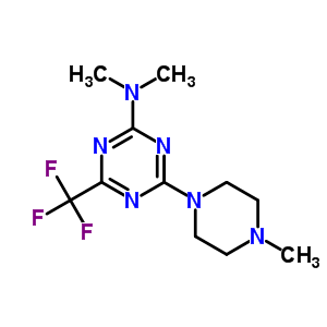 6-(三氟甲基)-N,N-二甲基-4-(4-甲基哌嗪-1-基)-1,3,5-噻嗪-2-胺結(jié)構(gòu)式_58892-52-7結(jié)構(gòu)式