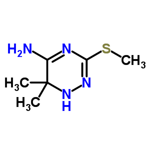 1,2,4-Triazin-5-amine,1,6-dihydro-6,6-dimethyl-3-(methylthio)-Structure,59153-08-1Structure 1,2,4-Triazin-5-amine,1,6-dihydro-6,6-dimethyl-3-(methylthio)- Structure,59153-08-1Structure