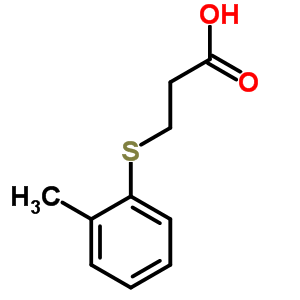 3-(2-Methylphenyl)sulfanylpropanoic acidStructure,59280-48-7Structure 3-(2-Methylphenyl)sulfanylpropanoic acid Structure,59280-48-7Structure