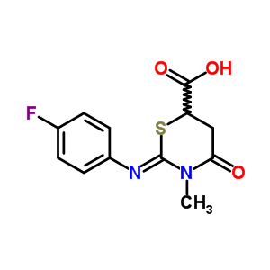 2-(4-氟苯基亞氨基)-3-甲基-4-氧代-[1,3]噻嗪-6-羧酸結構式_5931-69-1結構式