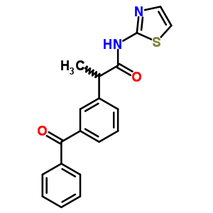 2-(3-Benzoylphenyl)-n-(2-thiazolyl)propionamideStructure,59512-34-4Structure 2-(3-Benzoylphenyl)-n-(2-thiazolyl)propionamide Structure,59512-34-4Structure