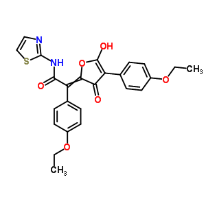 (E)-(9CI)-4-乙氧基-a-[4-(4-乙氧基苯基)-3-羥基-5-氧代-2(5H)-呋喃]-N-2-噻唑苯乙酰胺結構式_59522-44-0結構式