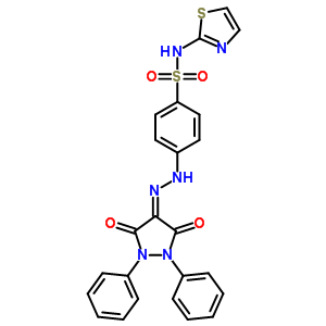4-[2-(3,5-二氧代-1,2-二苯基-4-吡唑i二nyl)肼基]-N-2-噻唑-苯磺酰胺結(jié)構(gòu)式_59541-31-0結(jié)構(gòu)式