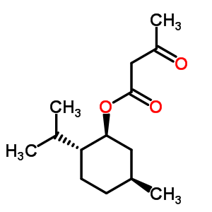 Butanoic acid,3-oxo-,(1r,2s,5r)-5-methyl-2-(1-methylethyl)cyclohexyl esterStructure,59557-05-0Structure Butanoic acid,3-oxo-,(1r,2s,5r)-5-methyl-2-(1-methylethyl)cyclohexyl ester Structure,59557-05-0Structure