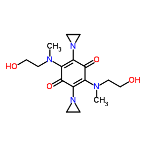 2,5-Diaziridin-1-yl-3,6-bis(2-hydroxyethyl-methyl-amino)cyclohexa-2,5-diene-1,4-dioneStructure,59886-46-3Structure 2,5-Diaziridin-1-yl-3,6-bis(2-hydroxyethyl-methyl-amino)cyclohexa-2,5-diene-1,4-dione Structure,59886-46-3Structure