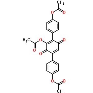 3-(Acetyloxy)-2,5-bis(4-(acetyloxy)phenyl)-2,5-cyclohexadiene-1,4-dioneStructure,59903-98-9Structure 3-(Acetyloxy)-2,5-bis(4-(acetyloxy)phenyl)-2,5-cyclohexadiene-1,4-dione Structure,59903-98-9Structure