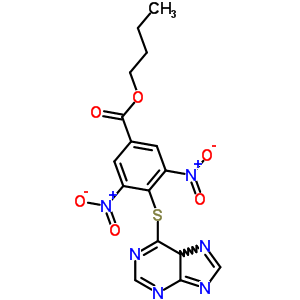 Benzoicacid, 3,5-dinitro-4-(9h-purin-6-ylthio)-, butyl esterStructure,59921-66-3Structure Benzoicacid, 3,5-dinitro-4-(9h-purin-6-ylthio)-, butyl ester Structure,59921-66-3Structure
