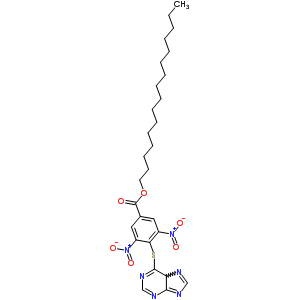 Benzoicacid, 3,5-dinitro-4-(9h-purin-6-ylthio)-, hexadecylesterStructure,59921-67-4Structure Benzoicacid, 3,5-dinitro-4-(9h-purin-6-ylthio)-, hexadecylester Structure,59921-67-4Structure