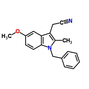 2-(1-Benzyl-5-methoxy-2-methyl-indol-3-yl)acetonitrileStructure,60011-55-4Structure 2-(1-Benzyl-5-methoxy-2-methyl-indol-3-yl)acetonitrile Structure,60011-55-4Structure