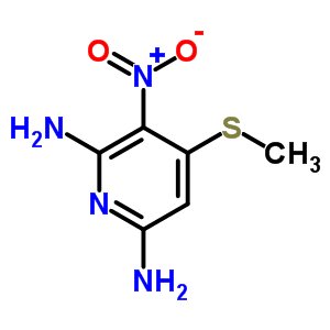 2,6-Pyridinediamine,4-(methylthio)-3-nitro-Structure,60282-77-1Structure 2,6-Pyridinediamine,4-(methylthio)-3-nitro- Structure,60282-77-1Structure
