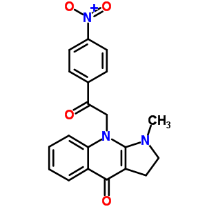 2,3,4,9-四氫-1-甲基-9-[2-(4-硝基苯基)-2-氧代乙基]-1H-吡咯并[2,3-b]喹啉-4-酮結(jié)構(gòu)式_60315-52-8結(jié)構(gòu)式