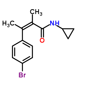 2-Butenamide, 3-(4-bromophenyl)-n-cyclopropyl-2-methyl-, (z)-Structure,60548-45-0Structure 2-Butenamide, 3-(4-bromophenyl)-n-cyclopropyl-2-methyl-, (z)- Structure,60548-45-0Structure