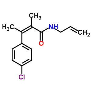 (Z)-N-烯丙基-4-氯-α,β-二甲基肉桂酰胺結(jié)構(gòu)式_60548-49-4結(jié)構(gòu)式