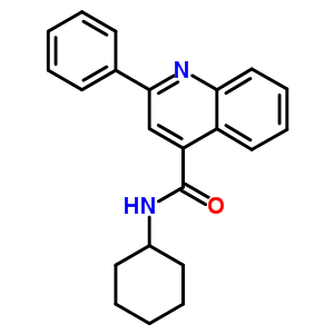 2-Phenyl-quinoline-4-carboxylic acid cyclohexylamideStructure,60996-89-6Structure 2-Phenyl-quinoline-4-carboxylic acid cyclohexylamide Structure,60996-89-6Structure