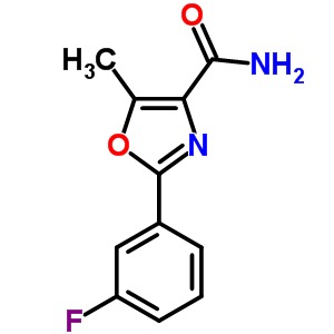 2-(M-fluorophenyl)-5-methyloxazole-4-carboxamideStructure,61152-07-6Structure 2-(M-fluorophenyl)-5-methyloxazole-4-carboxamide Structure,61152-07-6Structure