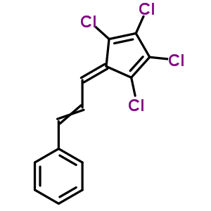 3-(2,3,4,5-Tetrachloro-1-cyclopenta-2,4-dienylidene)prop-1-enylbenzeneStructure,61355-19-9Structure 3-(2,3,4,5-Tetrachloro-1-cyclopenta-2,4-dienylidene)prop-1-enylbenzene Structure,61355-19-9Structure