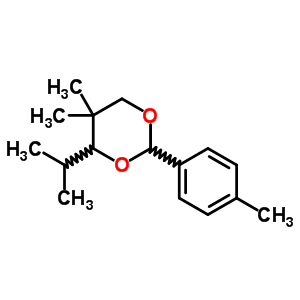 5,5-Dimethyl-2-(4-methylphenyl)-4-propan-2-yl-1,3-dioxaneStructure,61683-75-8Structure 5,5-Dimethyl-2-(4-methylphenyl)-4-propan-2-yl-1,3-dioxane Structure,61683-75-8Structure