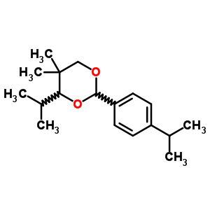 5,5-Dimethyl-4-propan-2-yl-2-(4-propan-2-ylphenyl)-1,3-dioxaneStructure,61683-77-0Structure 5,5-Dimethyl-4-propan-2-yl-2-(4-propan-2-ylphenyl)-1,3-dioxane Structure,61683-77-0Structure