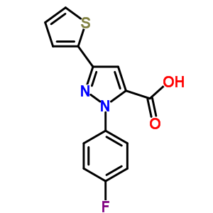 2-(4-氟苯基)-5-噻吩-2-基-2H-吡唑-3-羧酸結(jié)構(gòu)式_618382-80-2結(jié)構(gòu)式