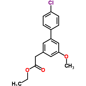 4’-Chloro-5-methoxy-3-biphenylacetic acid,ethyl esterStructure,61888-71-9Structure 4’-Chloro-5-methoxy-3-biphenylacetic acid,ethyl ester Structure,61888-71-9Structure