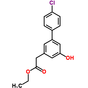 4’-Chloro-5-hydroxy-(1,1’-biphenyl)-3-acetic acid ethyl esterStructure,61888-75-3Structure 4’-Chloro-5-hydroxy-(1,1’-biphenyl)-3-acetic acid ethyl ester Structure,61888-75-3Structure