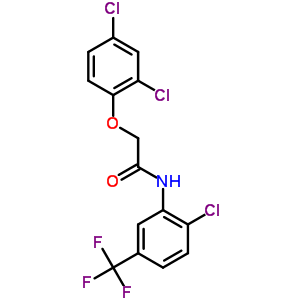 Acetanilide, 2-chloro-2-(dichlorophenoxy)-5-trifluoromethyl-Structure,6195-37-5Structure Acetanilide, 2-chloro-2-(dichlorophenoxy)-5-trifluoromethyl- Structure,6195-37-5Structure