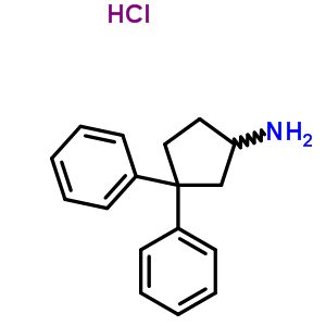 (+-)-3,3-Diphenylcyclopentylamine hydrochlorideStructure,62367-42-4Structure (+-)-3,3-Diphenylcyclopentylamine hydrochloride Structure,62367-42-4Structure