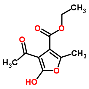 4,5-Dihydro-4-(1-hydroxyethylidene)-2-methyl-5-oxo-3-furancarboxylic acid ethyl esterStructure,62409-40-9Structure 4,5-Dihydro-4-(1-hydroxyethylidene)-2-methyl-5-oxo-3-furancarboxylic acid ethyl ester Structure,62409-40-9Structure