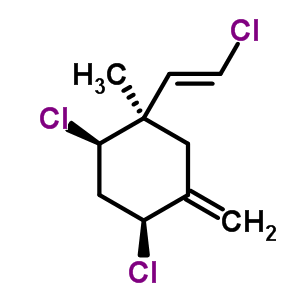 (1R)-2α,4α-二氯-1-[(e)-2-氯乙烯基]-1-甲基-5-亞甲基環(huán)己烷結(jié)構(gòu)式_62560-51-4結(jié)構(gòu)式