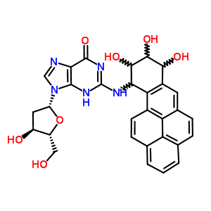 10-N(2)-deoxyguanosine-3-nitrobenzo(a)pyrene-7,8,9-triolStructure,62624-73-1Structure 10-N(2)-deoxyguanosine-3-nitrobenzo(a)pyrene-7,8,9-triol Structure,62624-73-1Structure