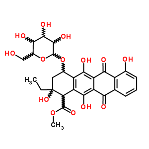 4-O-(glucopyranosyl)-epsilon-rhodomycinoneStructure,62720-19-8Structure 4-O-(glucopyranosyl)-epsilon-rhodomycinone Structure,62720-19-8Structure