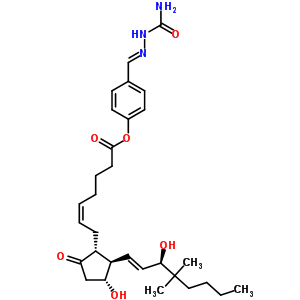 16,16-Dimethyprostaglandin e2 4-benzaldehyde semicarbazone esterStructure,62845-71-0Structure 16,16-Dimethyprostaglandin e2 4-benzaldehyde semicarbazone ester Structure,62845-71-0Structure