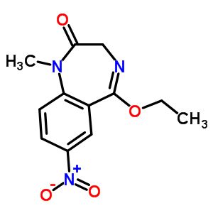 5-Ethoxy-1-methyl-7-nitro-3h-1,4-benzodiazepin-2(1h)-oneStructure,62903-64-4Structure 5-Ethoxy-1-methyl-7-nitro-3h-1,4-benzodiazepin-2(1h)-one Structure,62903-64-4Structure