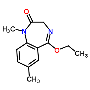 1,7-Dimethyl-5-ethoxy-3h-1,4-benzodiazepin-2(1h)-oneStructure,62903-65-5Structure 1,7-Dimethyl-5-ethoxy-3h-1,4-benzodiazepin-2(1h)-one Structure,62903-65-5Structure