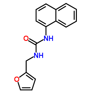 1-(2-呋喃基甲基)-3-萘-1-基-脲結構式_6298-27-7結構式