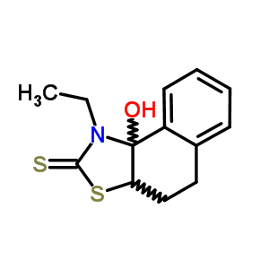 1-乙基-3a,4,5,9b-四氫-9b-羥基萘并[1,2-d]噻唑-2(1H)-硫酮結(jié)構(gòu)式_63123-24-0結(jié)構(gòu)式