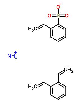 Benzenesulfonic acid, ethenyl-, ammonium salt, polymer with diethenylbenzeneStructure,63182-05-8Structure Benzenesulfonic acid, ethenyl-, ammonium salt, polymer with diethenylbenzene Structure,63182-05-8Structure