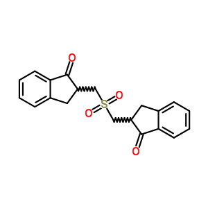 2-[(1-氧代-2,3-二氫茚-2-基)甲基磺?；谆鵠-2,3-二氫茚-1-酮結(jié)構(gòu)式_63261-26-7結(jié)構(gòu)式