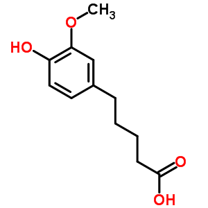 Benzenepentanoicacid, 4-hydroxy-3-methoxy-Structure,6342-85-4Structure Benzenepentanoicacid, 4-hydroxy-3-methoxy- Structure,6342-85-4Structure
