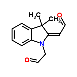 2,3-Dihydro-3,3-dimethyl-2-(2-oxoethylidene)-1h-indole-1-acetaldehydeStructure,63455-65-2Structure 2,3-Dihydro-3,3-dimethyl-2-(2-oxoethylidene)-1h-indole-1-acetaldehyde Structure,63455-65-2Structure