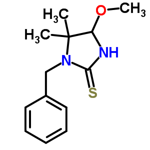2-Imidazolidinethione,4-methoxy-5,5-dimethyl-1-(phenylmethyl)-Structure,63547-72-8Structure 2-Imidazolidinethione,4-methoxy-5,5-dimethyl-1-(phenylmethyl)- Structure,63547-72-8Structure